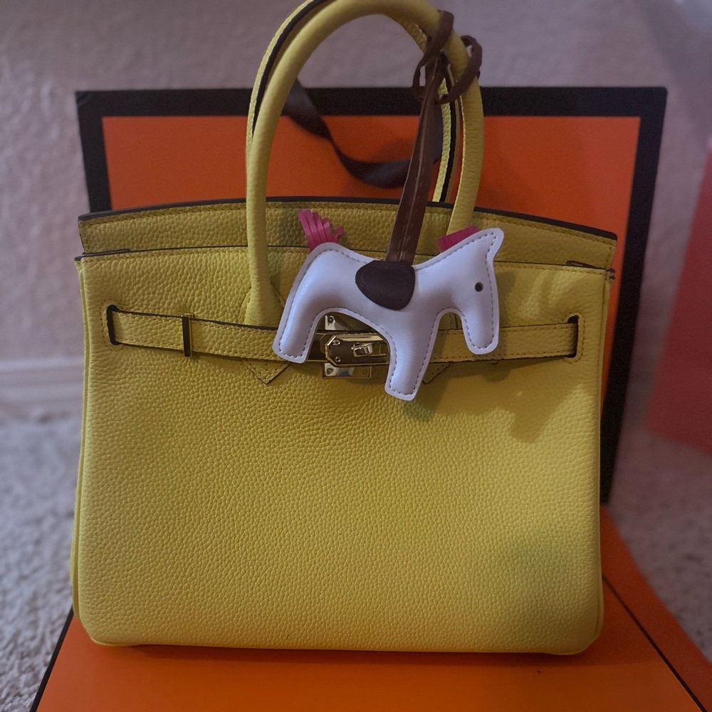 Yellow Leather Women's Bag